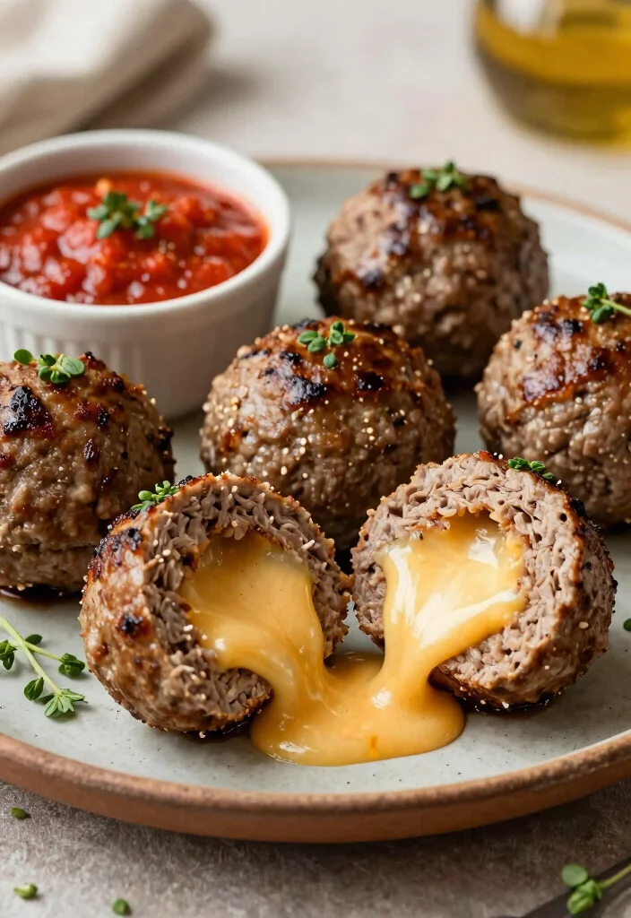 18 Italian Ground Beef Meatball Recipes (Easy & Delicious) - 16. Stuffed Meatballs 1
