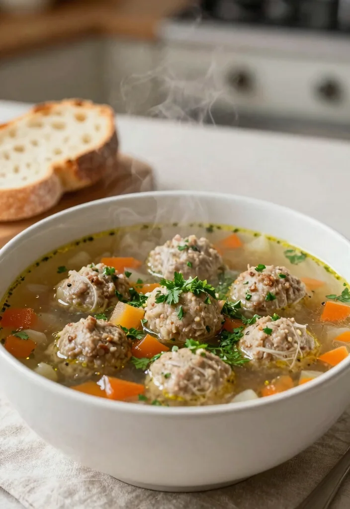 18 Italian Ground Beef Meatball Recipes (Easy & Delicious) - 4. Italian Meatball Soup 1