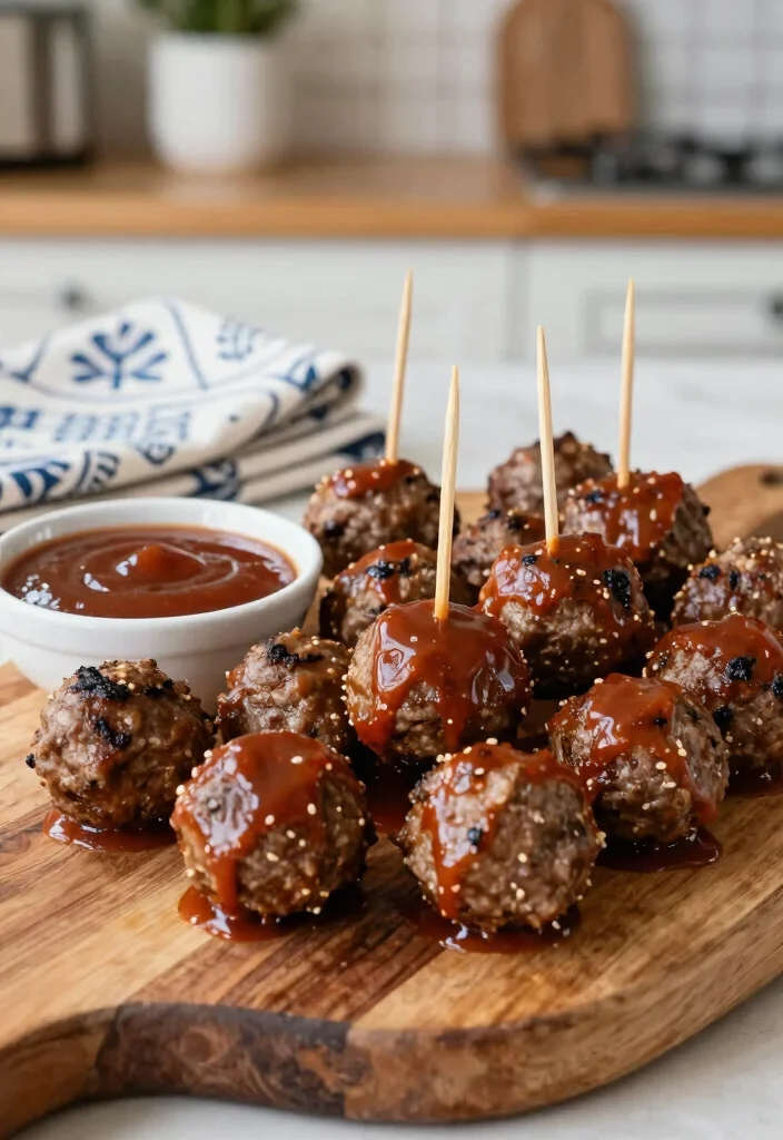 18 Italian Ground Beef Meatball Recipes (Easy & Delicious) - 9. BBQ Meatballs 1