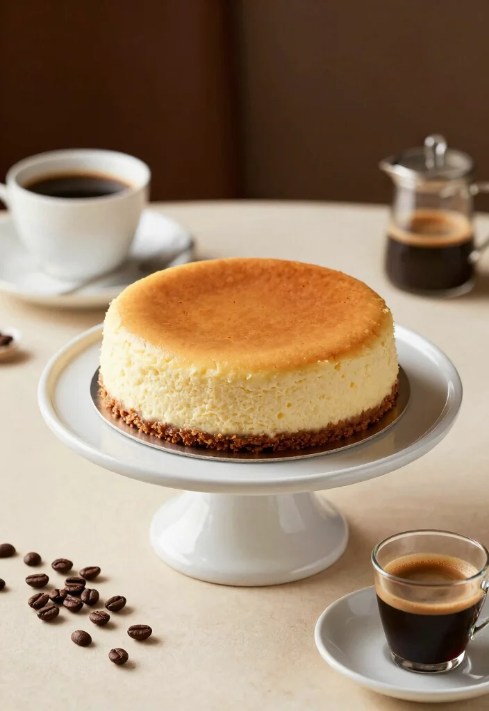 18 Japanese Cotton Cheesecake Recipes (Soft & Jiggly) - 12. Coffee Japanese Cotton Cheesecake 1