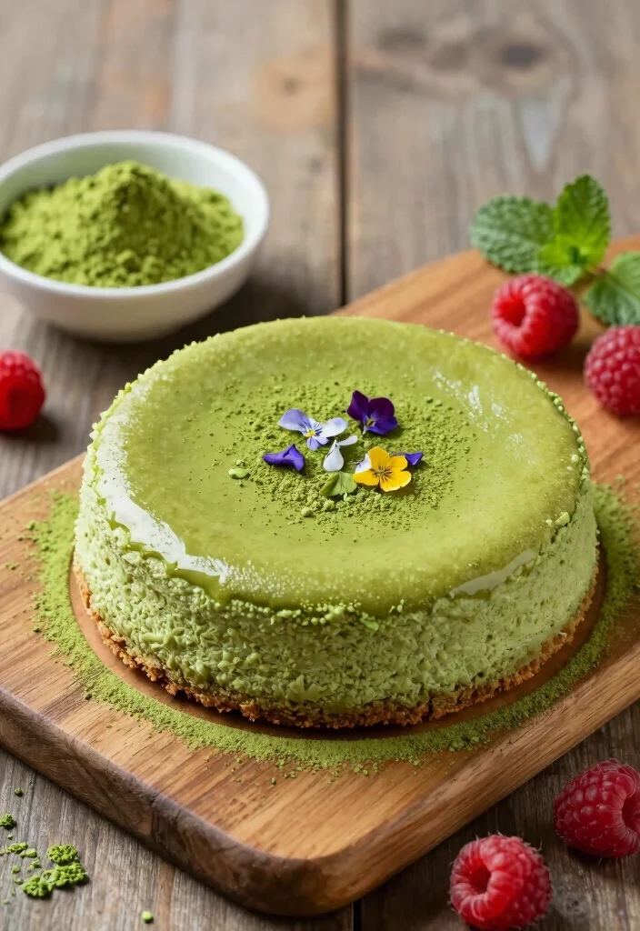 18 Japanese Cotton Cheesecake Recipes (Soft & Jiggly) - 2. Matcha Japanese Cotton Cheesecake 1