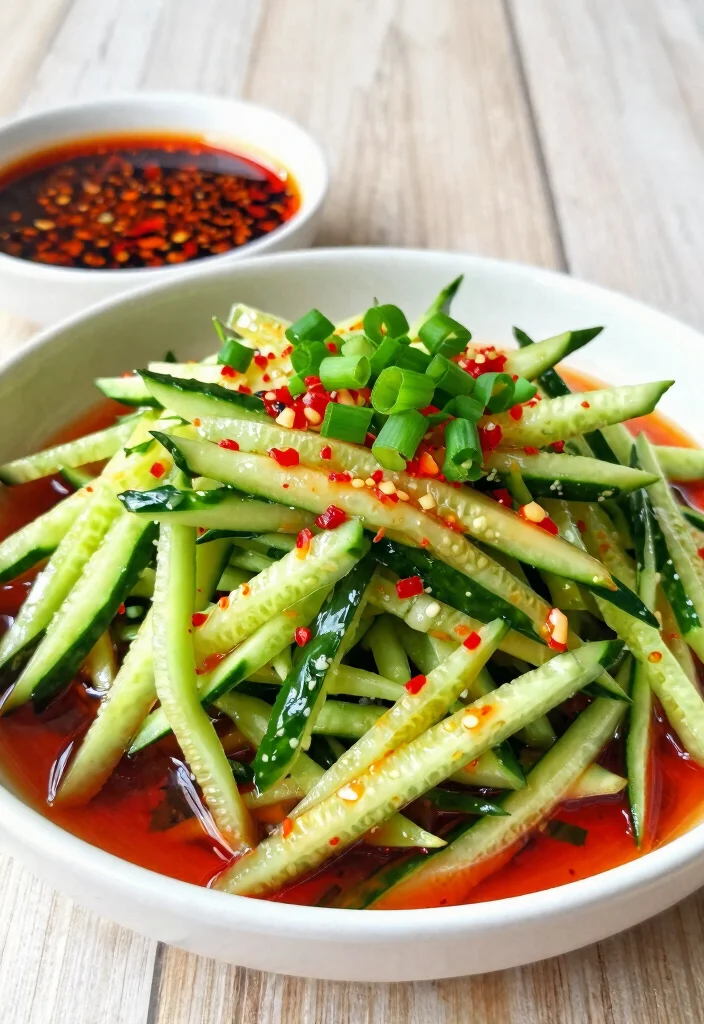 18 Japanese Cucumber Salad Recipes (Light & Crunchy) - 2. Spicy Shredded Cucumber Salad 1