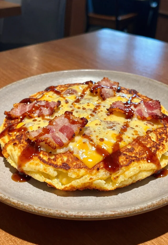 18 Japanese Pancake Okonomiyaki Recipes (Savory Street Food) - 16. Bacon and Cheese Okonomiyaki 1