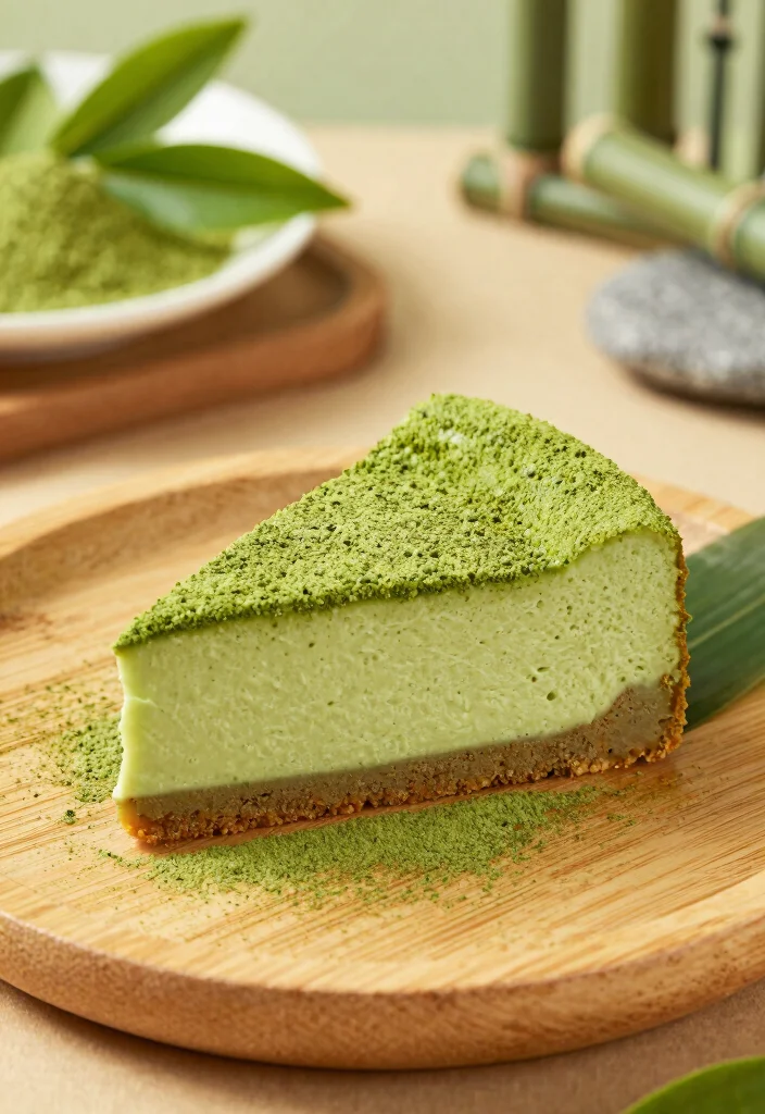 18 Jiggly Japanese Cheesecake Recipes (Bouncy & Light) - 11. Green Tea Japanese Jiggly Cheesecake 1