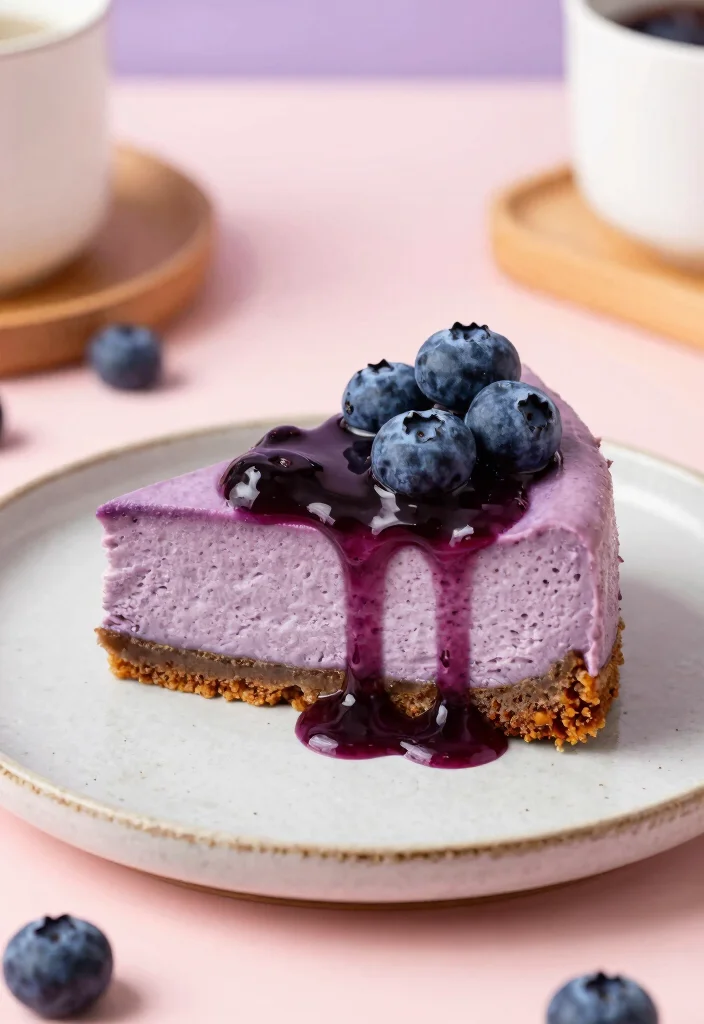 18 Jiggly Japanese Cheesecake Recipes (Bouncy & Light) - 14. Blueberry Japanese Jiggly Cheesecake 1