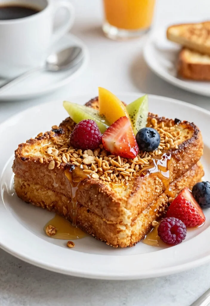 18 Vegan Protein French Toast Recipes for a High-Protein Breakfast - 13. Nutty Granola French Toast 1