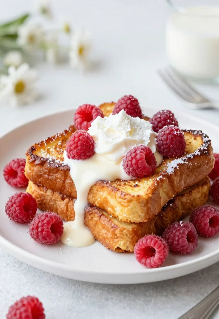 18 Vegan Protein French Toast Recipes for a High-Protein Breakfast - 18. Raspberries & Cream French Toast 1