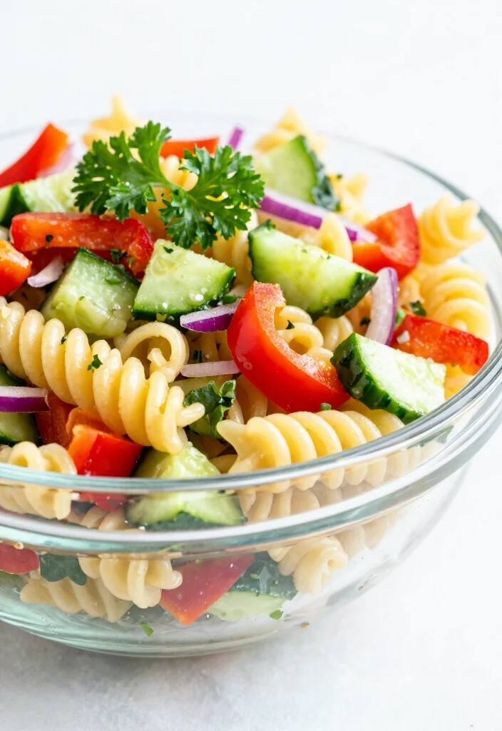 18 Zesty Italian Pasta Salad Recipes (Flavorful & Fresh) - 13. Fresh Veggie and Pasta Salad 1