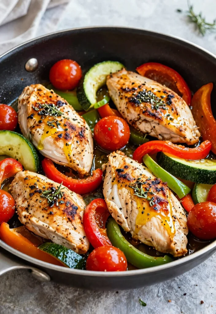 19 Best Italian Chicken Breast Recipes (Easy Weeknight Dinners) - 4. Italian Chicken and Vegetable Skillet 1