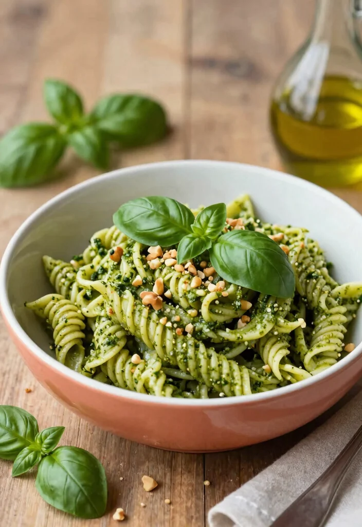 19 Delicious Dairy-Free Italian Recipes (No Cheese!) - 8. Vegan Pesto Pasta 1