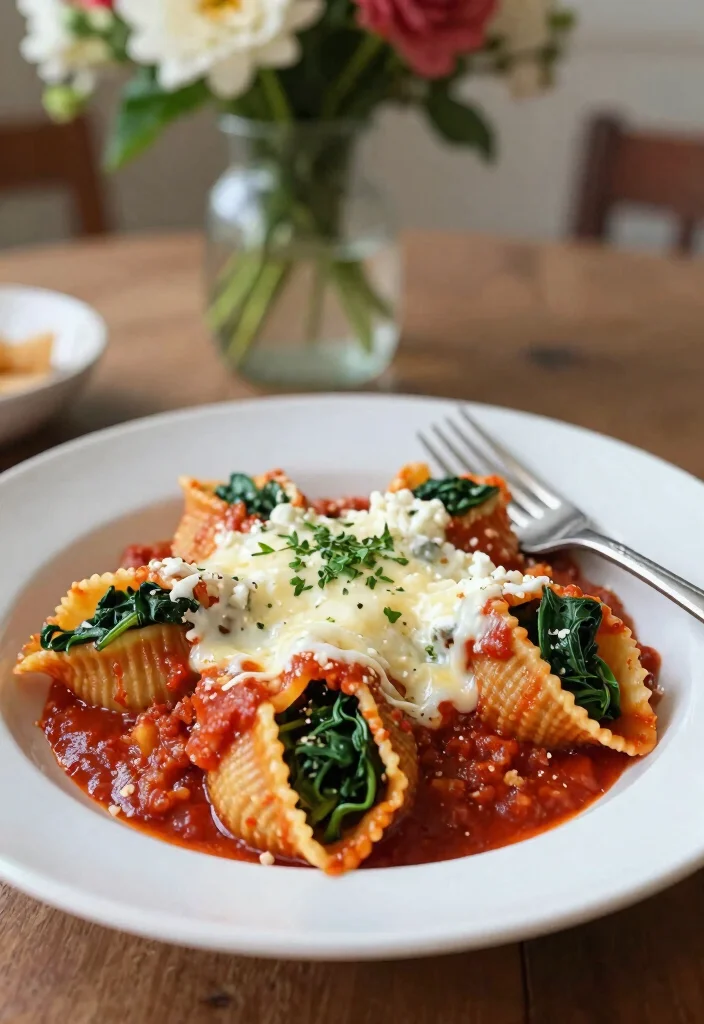 19 Easy Instant Pot Italian Recipes (Quick Weeknight Dinners) - 7. Instant Pot Spinach and Ricotta Stuffed Shells 1