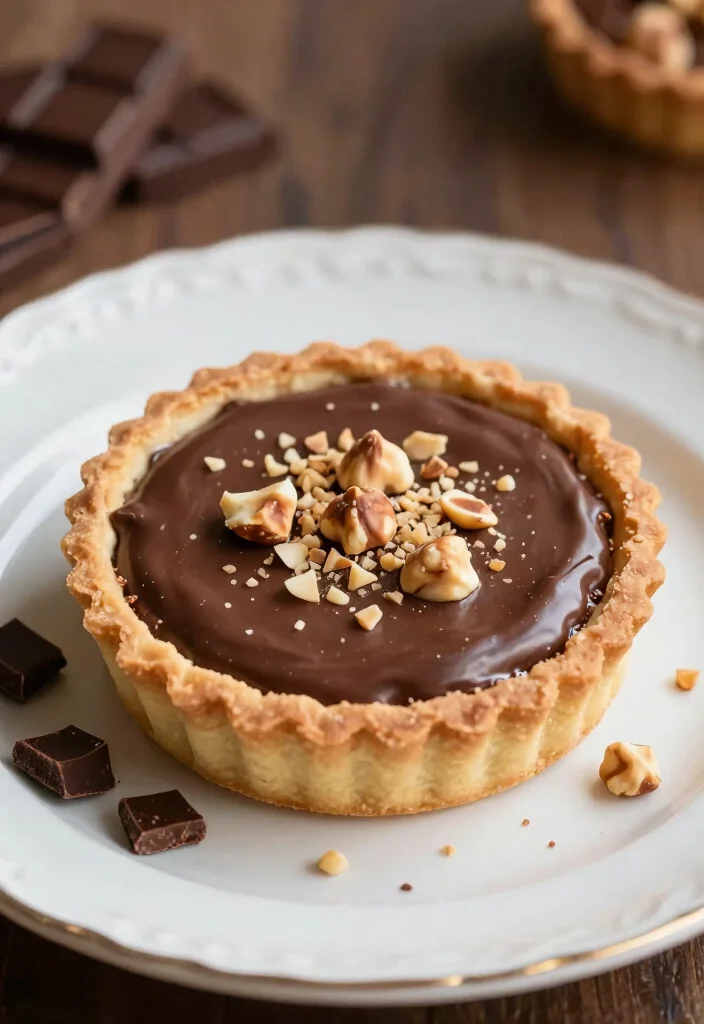 19 Easy Italian Dessert Recipes (No Baking Required) - 18. Chocolate Hazelnut Tart 1