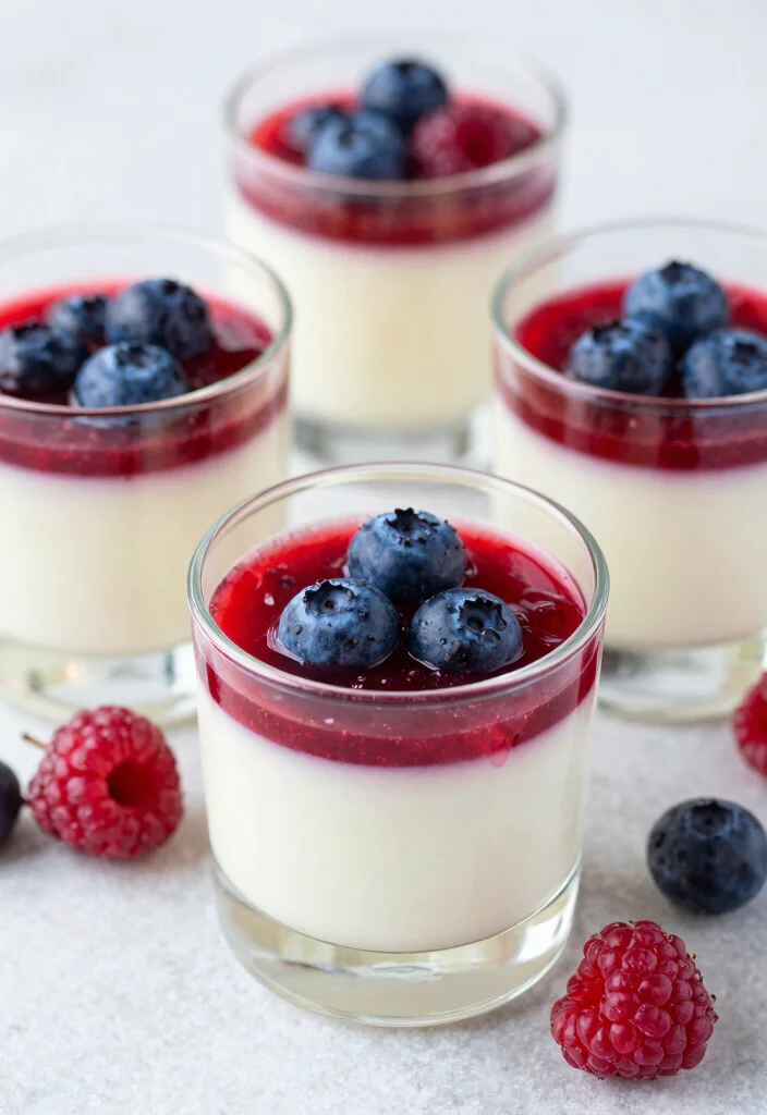 19 Easy Italian Dessert Recipes (No Baking Required) - 4. Panna Cotta with Berry Sauce 1