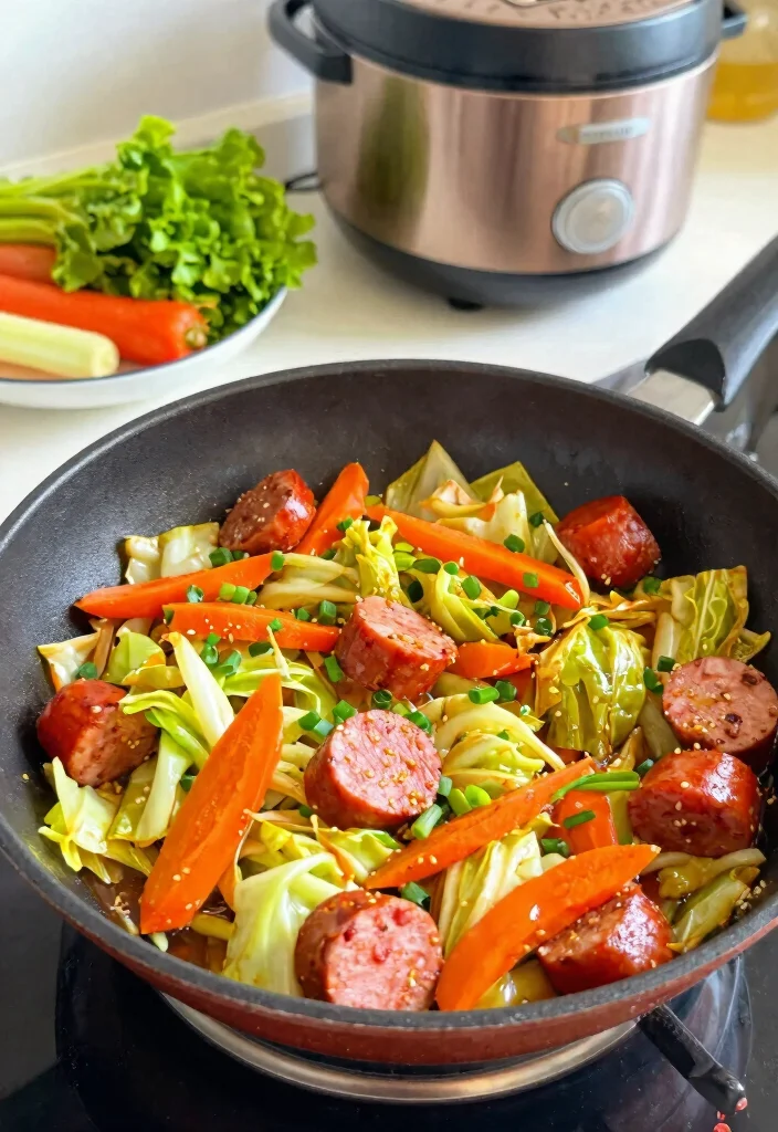 19 Easy Italian Sausage Dinner Recipes (Weeknight Winners) - 6. Quick Sausage and Cabbage Stir-Fry 1