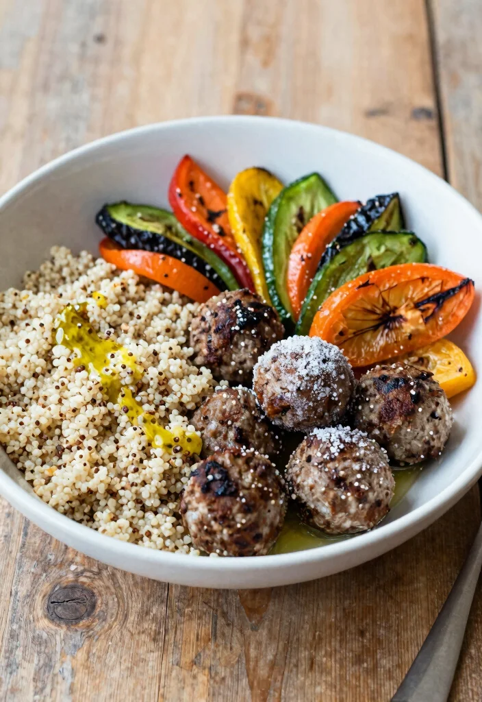 19 Easy Recipes Using Frozen Italian Meatballs - 12. Meatball Quinoa Bowl 1