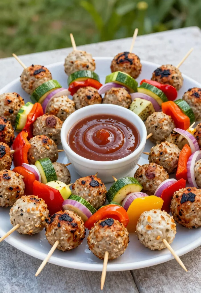 19 Easy Recipes Using Frozen Italian Meatballs - 15. Meatball Skewers 1