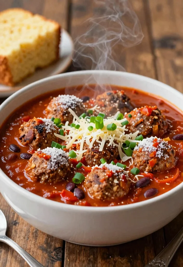 19 Easy Recipes Using Frozen Italian Meatballs - 16. Meatball Chili 1