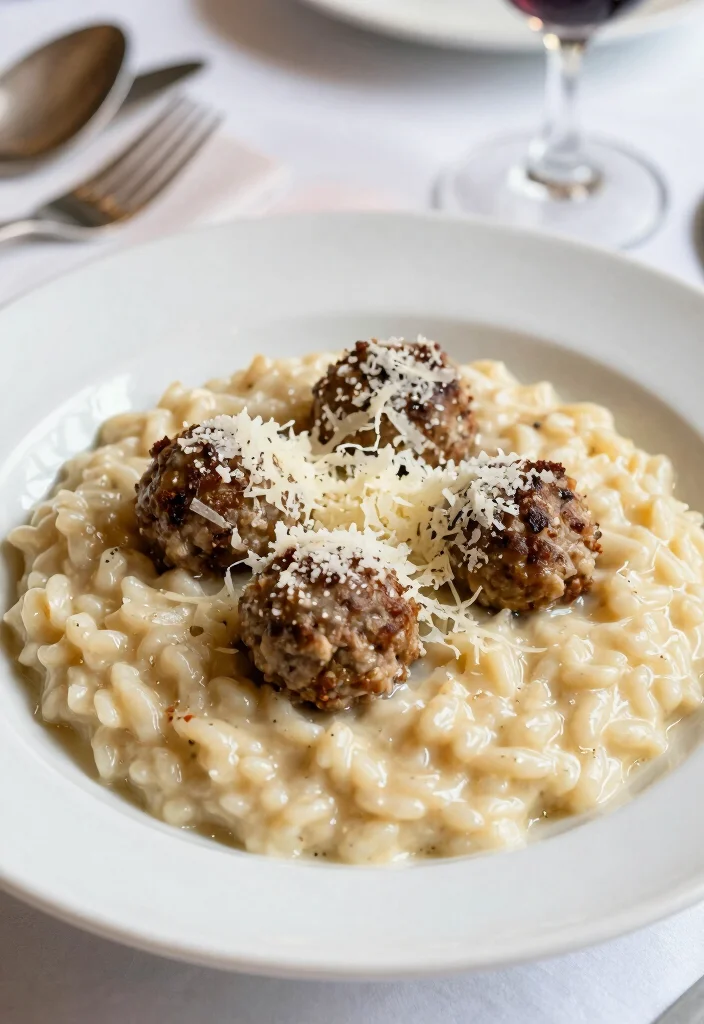 19 Easy Recipes Using Frozen Italian Meatballs - 17. Meatball Risotto 1