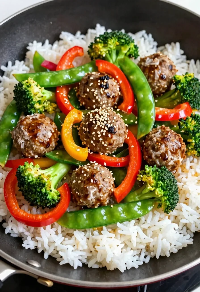 19 Easy Recipes Using Frozen Italian Meatballs - 3. Meatball and Veggie Stir-Fry 1