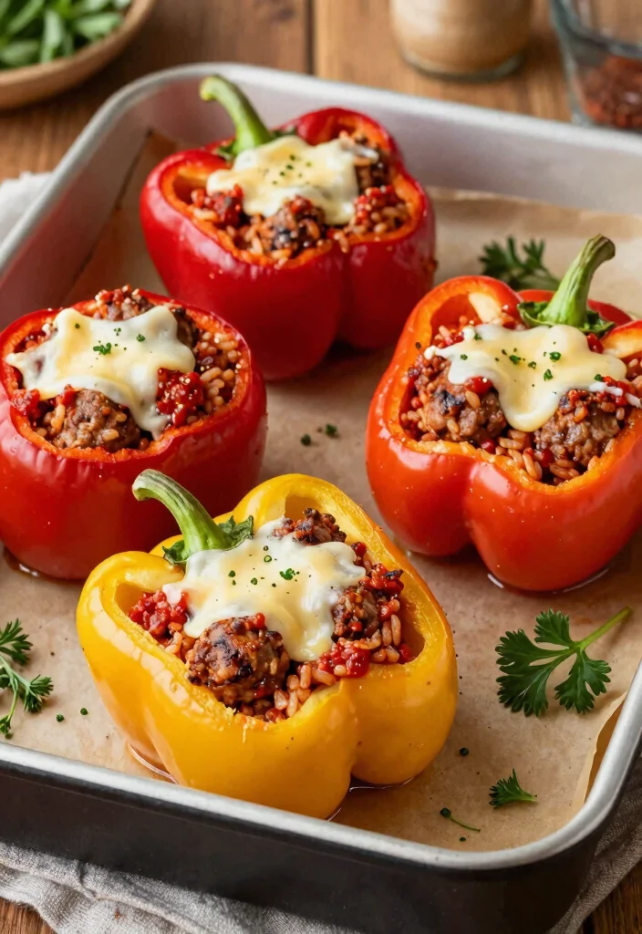 19 Easy Recipes Using Frozen Italian Meatballs - 9. Meatball Stuffed Peppers 1