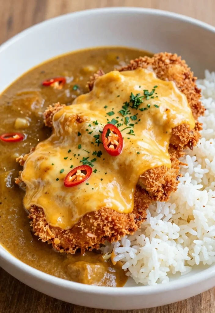 19 Irresistible Japanese Chicken Katsu Curry Recipe Variations - 15. Cheesy Chicken Katsu Curry 1