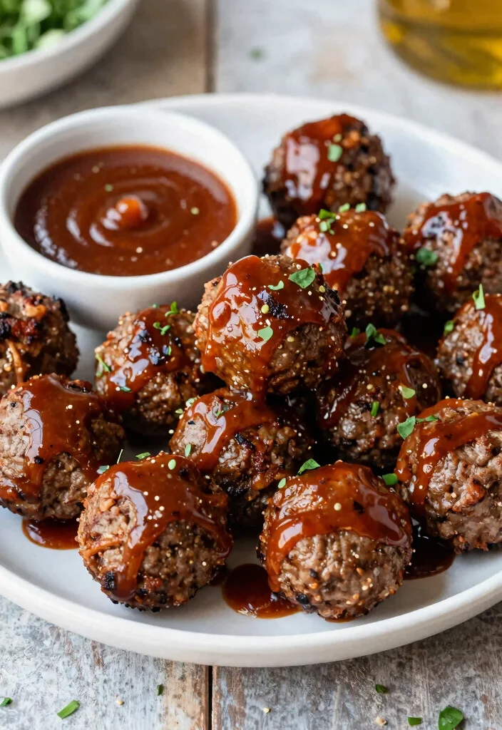 19 Italian Meatball Appetizer Recipes (Party Perfect) - 9. BBQ Glazed Meatballs 1