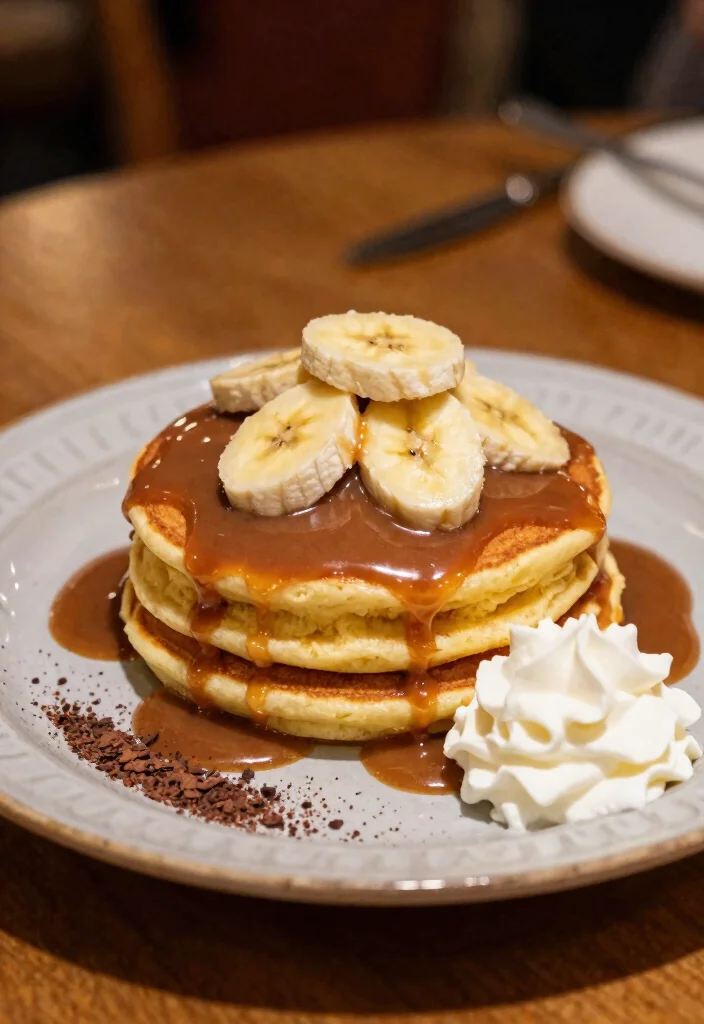19 Japanese Souffle Pancake Recipes (Cafe-Style at Home) - 10. Caramel Banoffee Souffle Pancakes 1