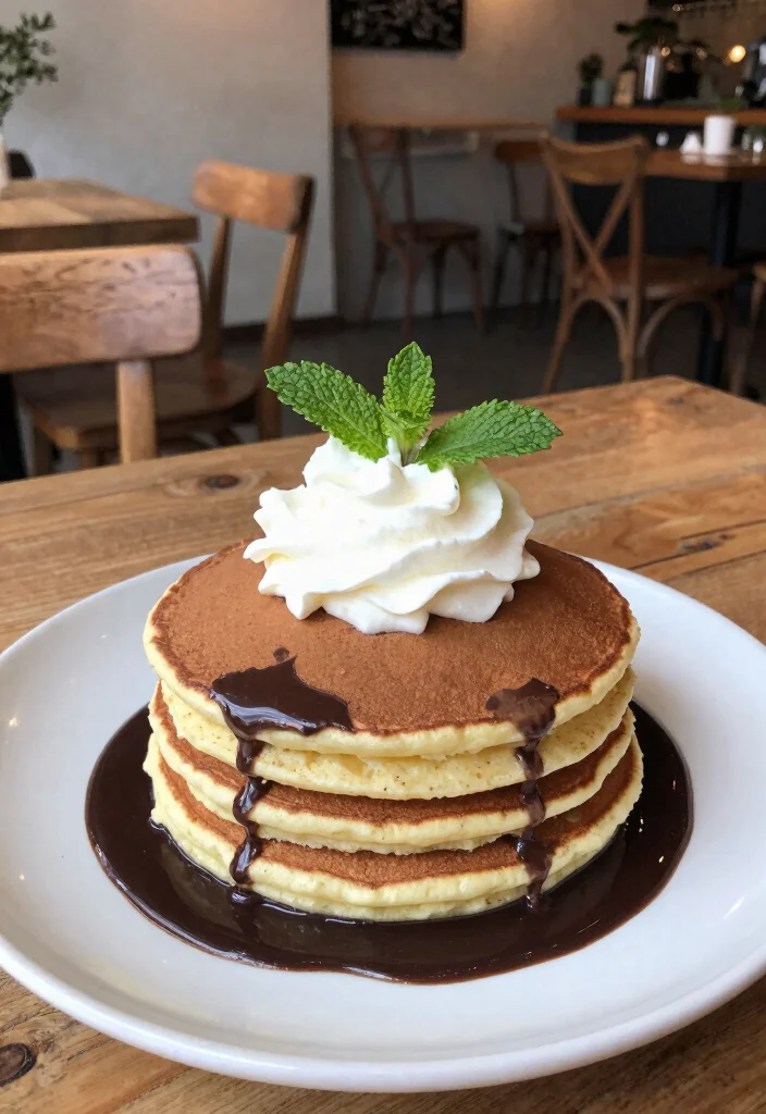 19 Japanese Souffle Pancake Recipes (Cafe-Style at Home) - 18. Chocolate Mint Souffle Pancakes 1