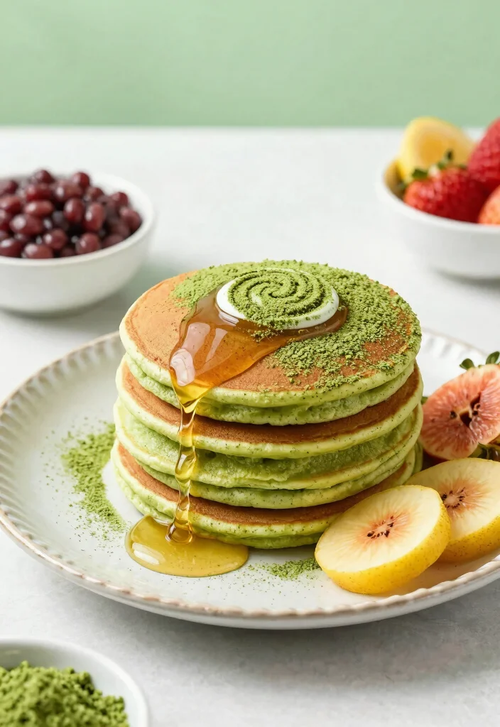 19 Japanese Souffle Pancake Recipes (Cafe-Style at Home) - 2. Matcha Green Tea Souffle Pancakes 1