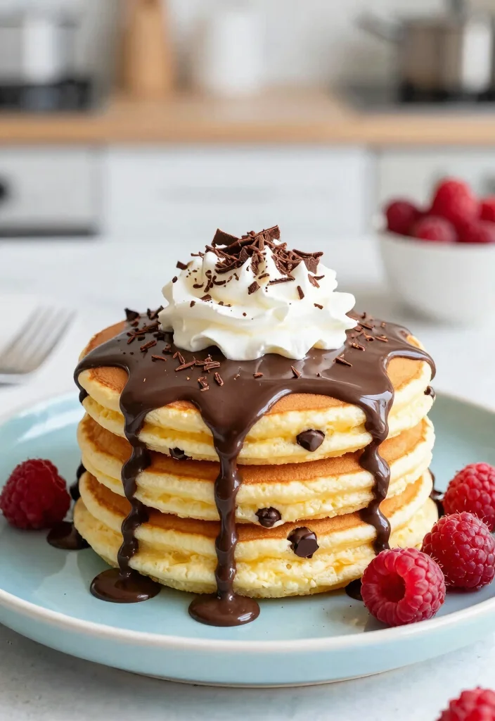 19 Japanese Souffle Pancake Recipes (Cafe-Style at Home) - 3. Chocolate Chip Souffle Pancakes 1