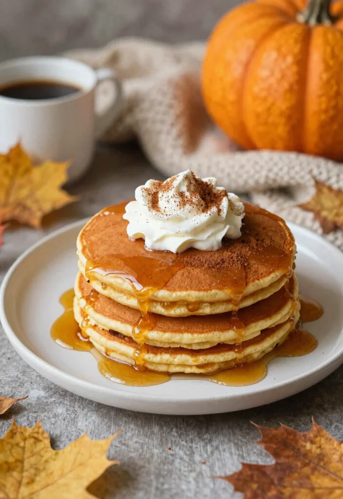 19 Souffle-Style Japanese Pancake Recipes (Extra Tall and Fluffy) - 11. Pumpkin Spice Souffle Pancakes 1