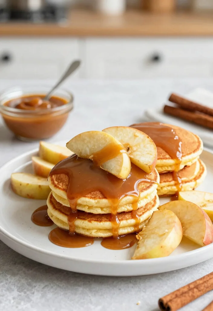 19 Souffle-Style Japanese Pancake Recipes (Extra Tall and Fluffy) - 13. Caramel Apple Souffle Pancakes 1