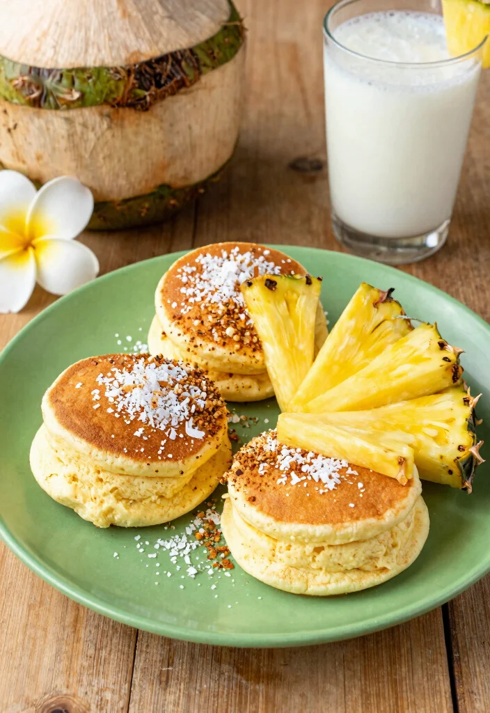19 Souffle-Style Japanese Pancake Recipes (Extra Tall and Fluffy) - 6. Coconut Souffle Pancakes 1
