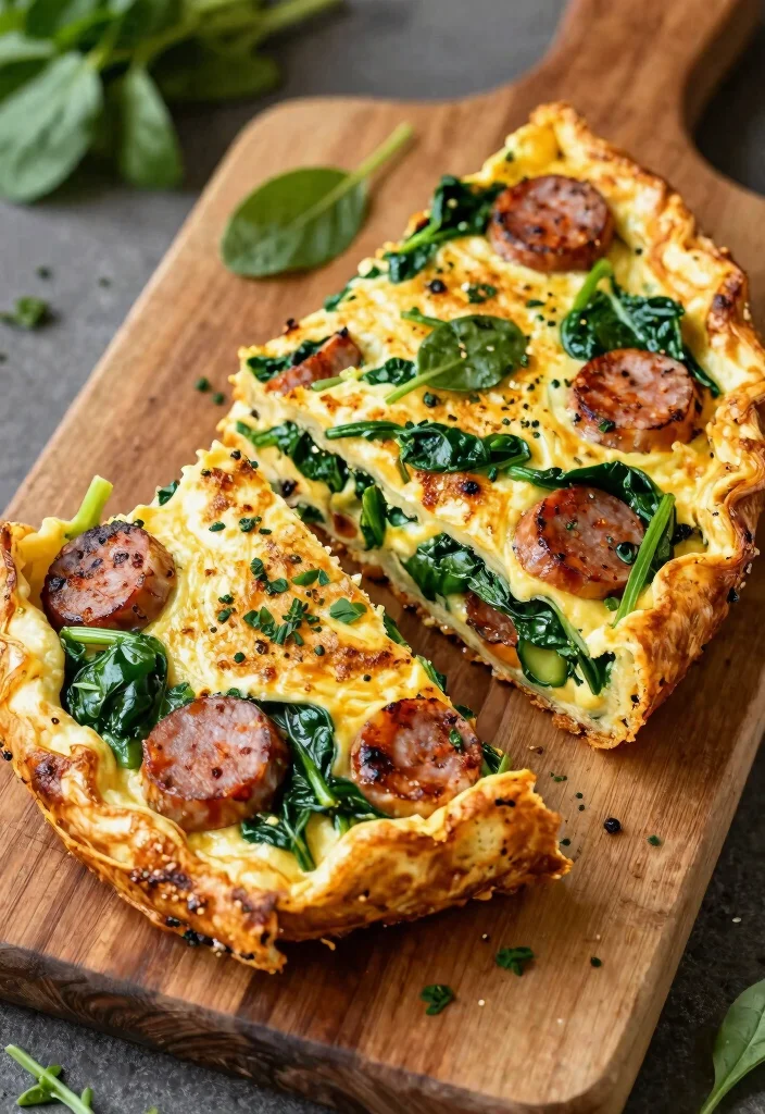 19 Spicy Italian Sausage Recipes for Heat Lovers - 11. Spicy Sausage and Spinach Frittata 1