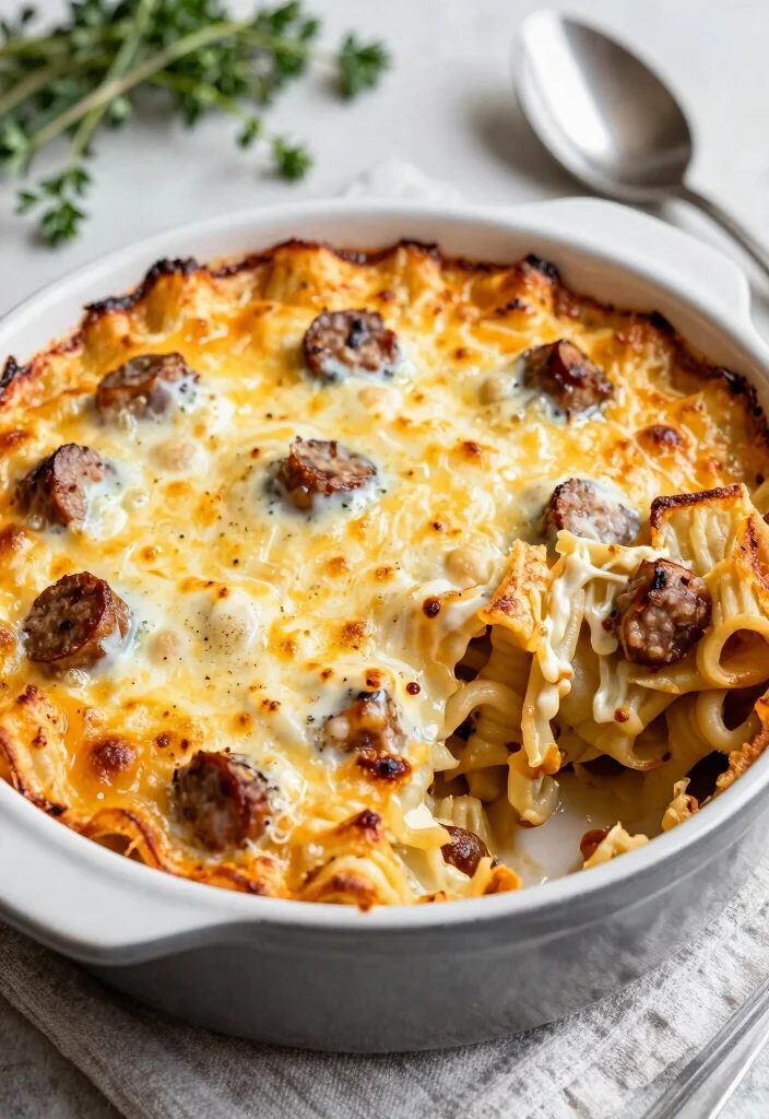19 Spicy Italian Sausage Recipes for Heat Lovers - 6. Creamy Spicy Sausage Pasta Bake 1