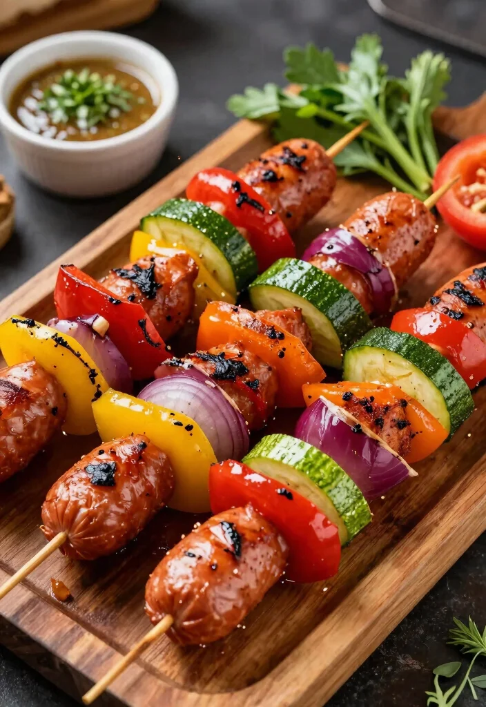 19 Spicy Italian Sausage Recipes for Heat Lovers - 7. Zesty Spicy Sausage and Vegetable Skewers 1