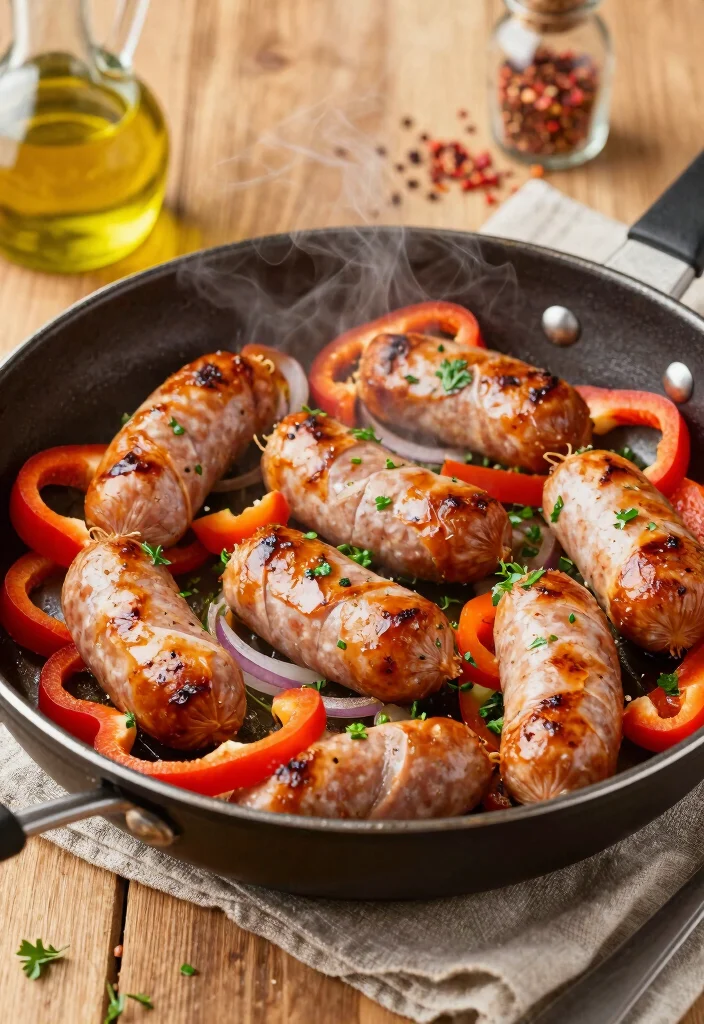 20 Best Keto Italian Sausage Recipes (Low-Carb Meals) - 1. Skillet Italian Sausage with Peppers and Onions 1