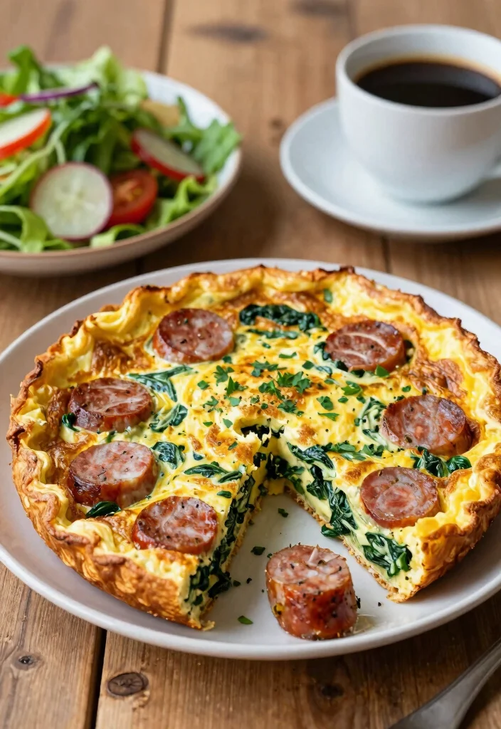 20 Best Keto Italian Sausage Recipes (Low-Carb Meals) - 20. Italian Sausage and Spinach Frittata 1