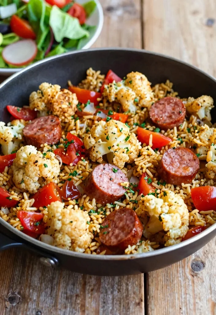 20 Best Keto Italian Sausage Recipes (Low-Carb Meals) - 6. Italian Sausage and Cauliflower Rice Skillet 1