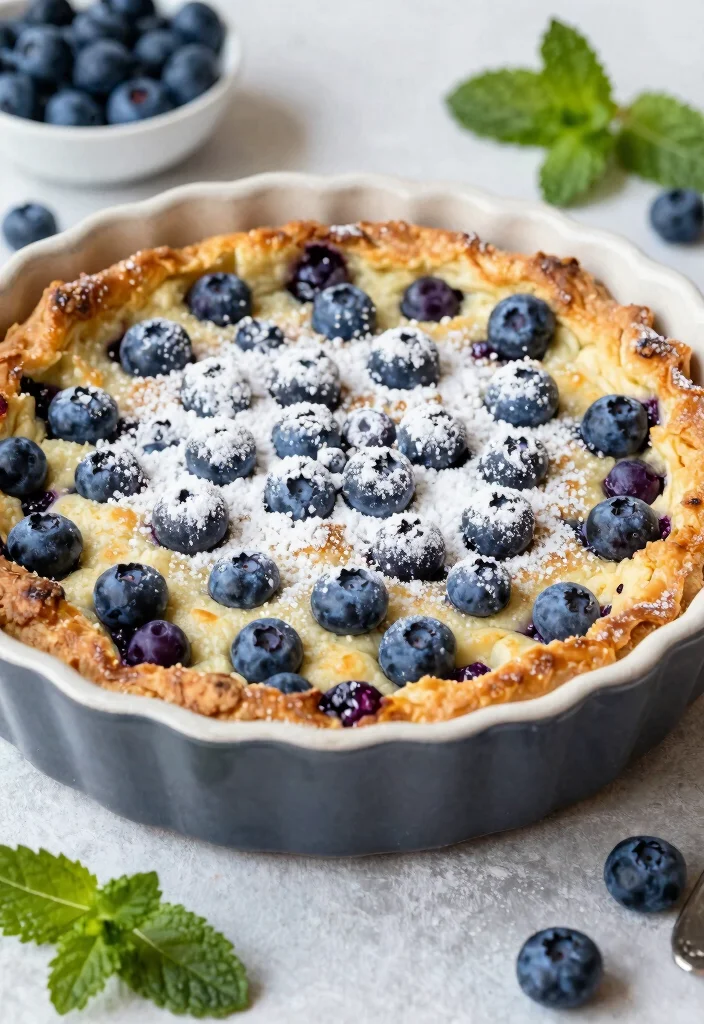 20 Classic French Pastries Recipes You Can Bake at Home - 12. Blueberry Clafoutis 1