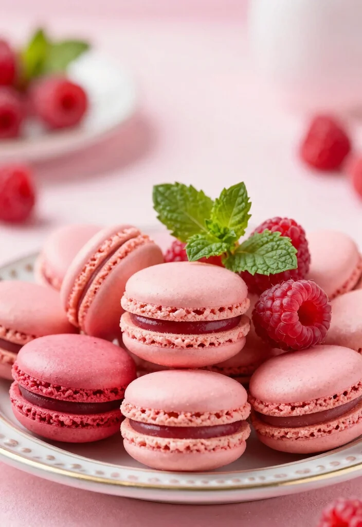 20 Classic French Pastries Recipes You Can Bake at Home - 5. Raspberry Macarons 1