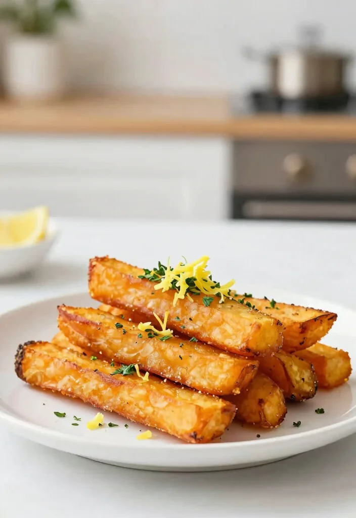20 Crispy Japanese Sweet Potato Fries Recipes (Oven & Air Fryer) - 7. Lemon Herb Japanese Sweet Potato Fries 1