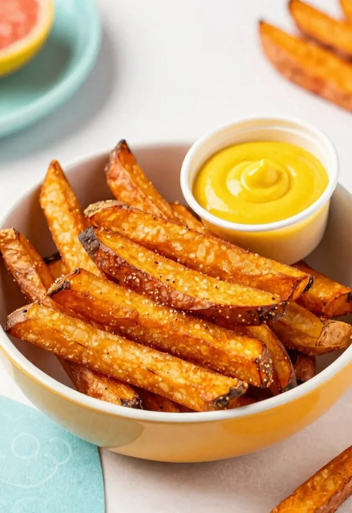 20 Crispy Japanese Sweet Potato Fries Recipes (Oven & Air Fryer) - 8. Sweet Potato Fries with Curry Ketchup 1