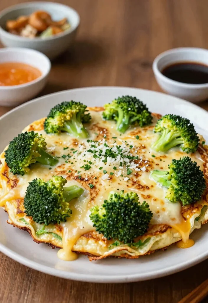 20 Delicious Gluten-Free Japanese Cabbage Pancake (Okonomiyaki) Recipe Ideas - 13. Broccoli and Cheese Okonomiyaki 1