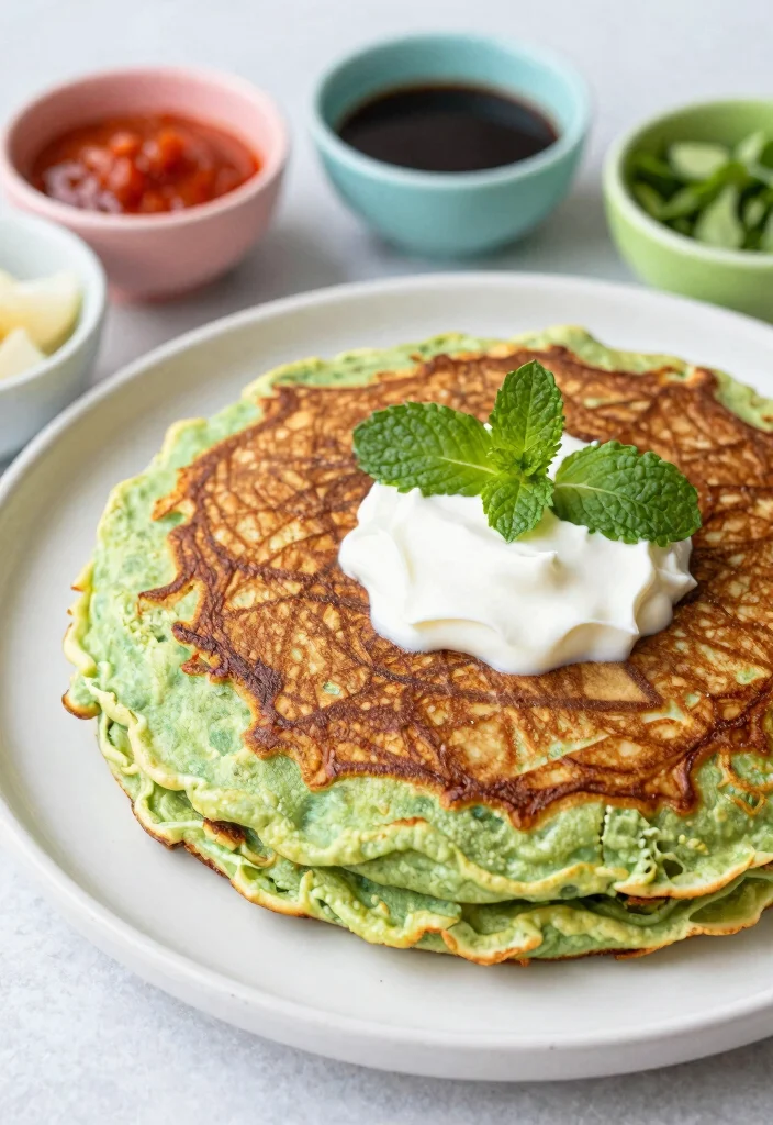 20 Delicious Gluten-Free Japanese Cabbage Pancake (Okonomiyaki) Recipe Ideas - 16. Sweet Pea and Mint Okonomiyaki 1