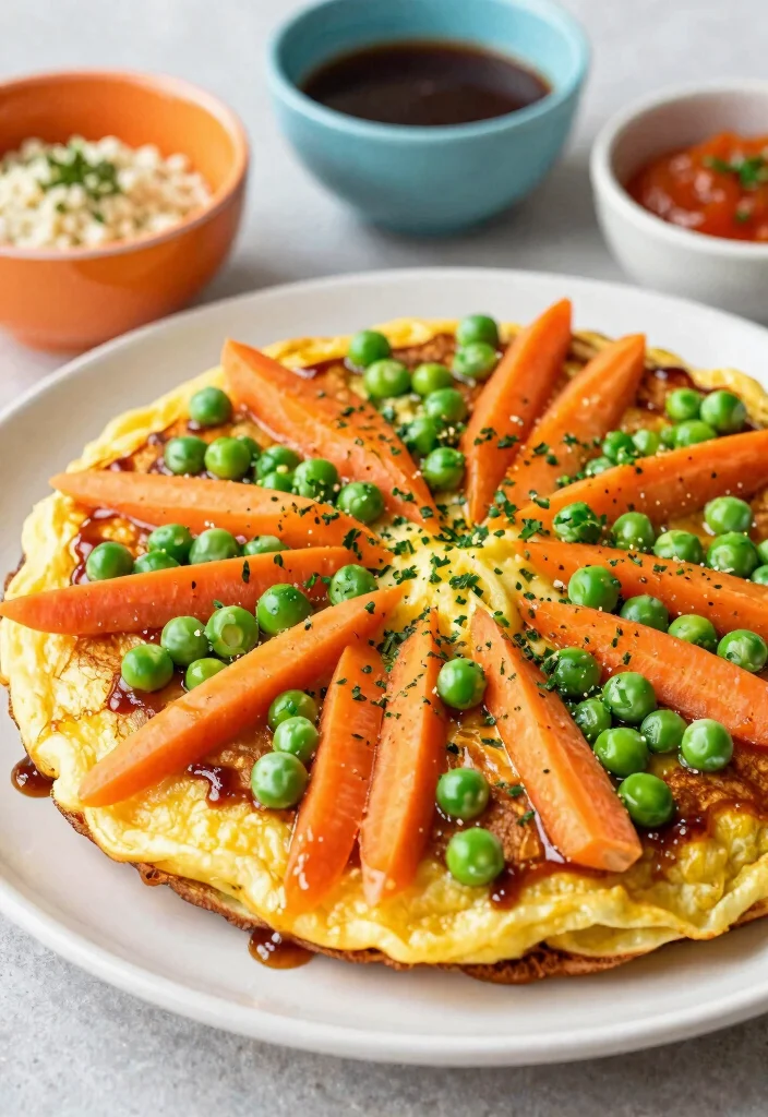 20 Delicious Gluten-Free Japanese Cabbage Pancake (Okonomiyaki) Recipe Ideas - 9. Carrot and Pea Okonomiyaki 1
