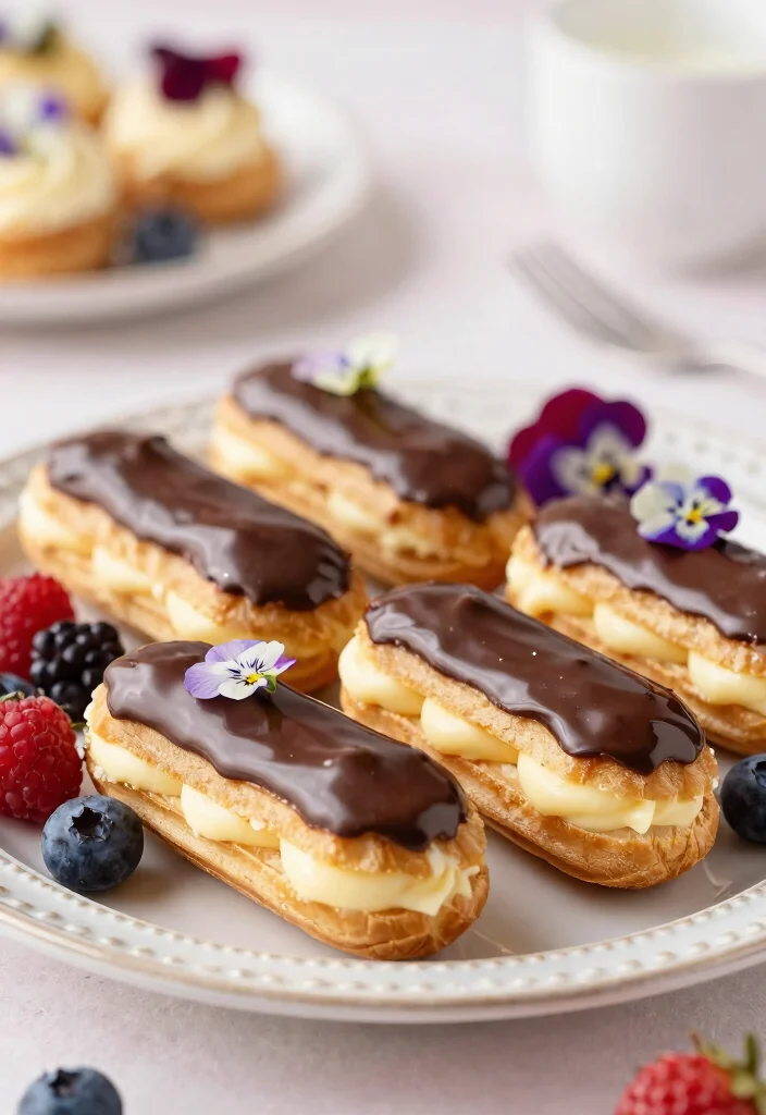 20 Easy French Desserts Recipes for Beginners - 7. Éclairs 1