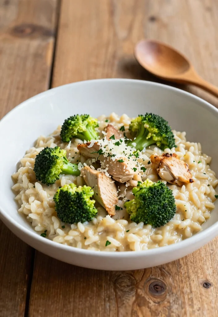 20 Easy Italian Chicken and Broccoli Recipes - 5. Creamy Chicken and Broccoli Risotto 1
