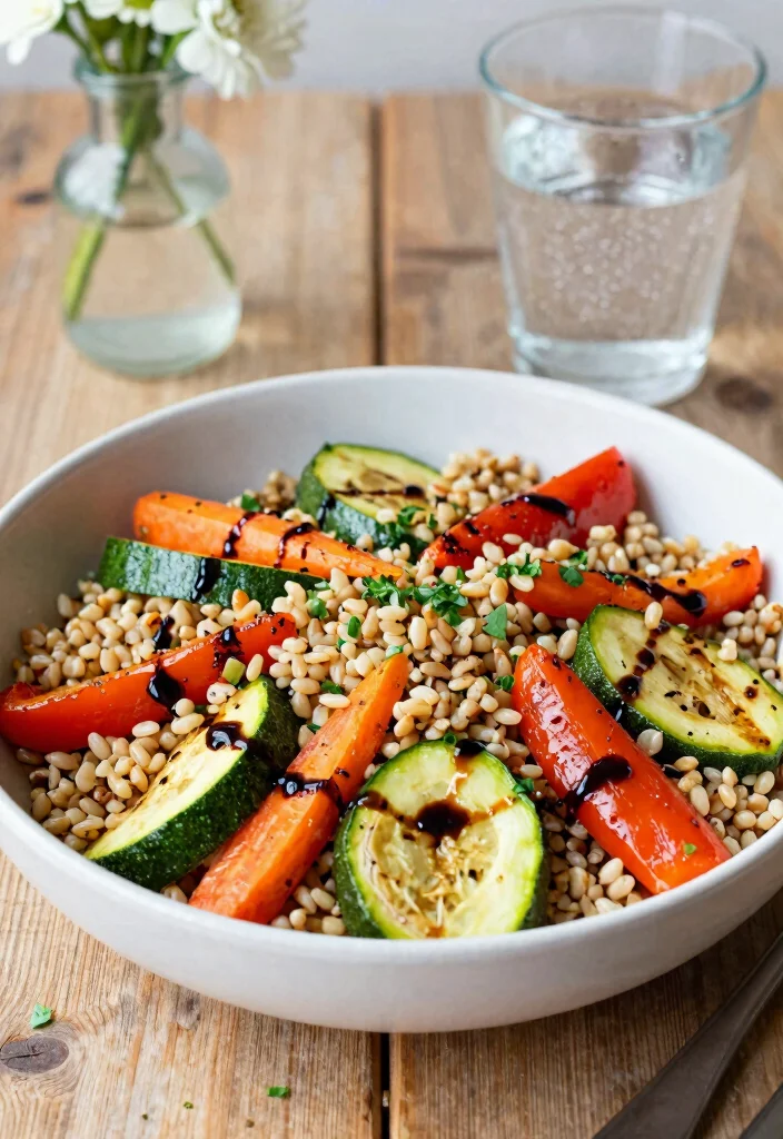 20 Easy Italian Main Course Recipes for Dinner - 15. Farro Salad with Roasted Vegetables 1