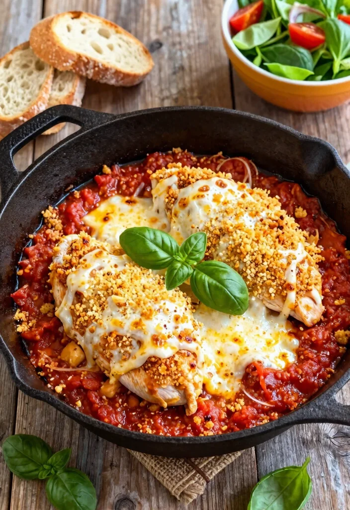 20 Easy Italian Main Course Recipes for Dinner - 2. One-Pot Chicken Parmesan 1